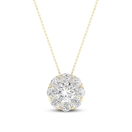 Diamond Necklace 1/6 ct tw Round 10K Yellow Gold