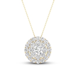 Diamond Necklace 1/2 ct tw Round 10K Yellow Gold