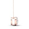 Thumbnail Image 3 of Diamond Pendant Necklace 1/6 ct tw Round 10K Rose Gold