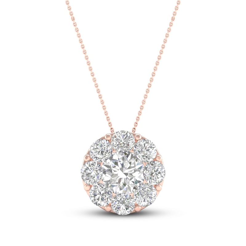 Diamond Pendant Necklace 1 ct tw Round 14K Rose Gold | Jared