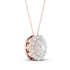 Thumbnail Image 2 of Diamond Pendant Necklace 1/2 ct tw Round 10K Rose Gold