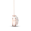 Thumbnail Image 3 of Diamond Pendant Necklace 1/2 ct tw Round 10K Rose Gold