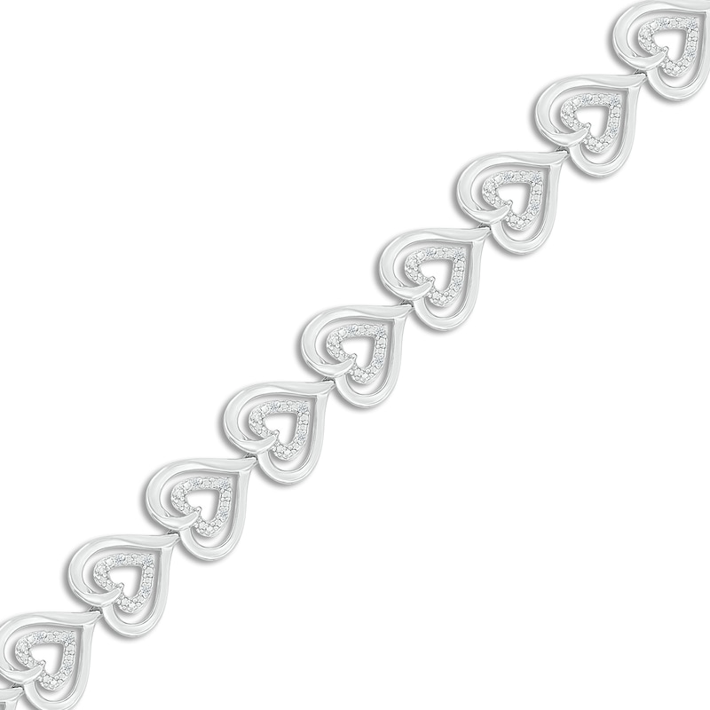 Diamond Bracelet 1/10 ct tw Round Sterling Silver