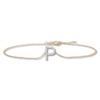 Thumbnail Image 1 of Diamond Letter P Bracelet 1/10 ct tw Round 10K Yellow Gold