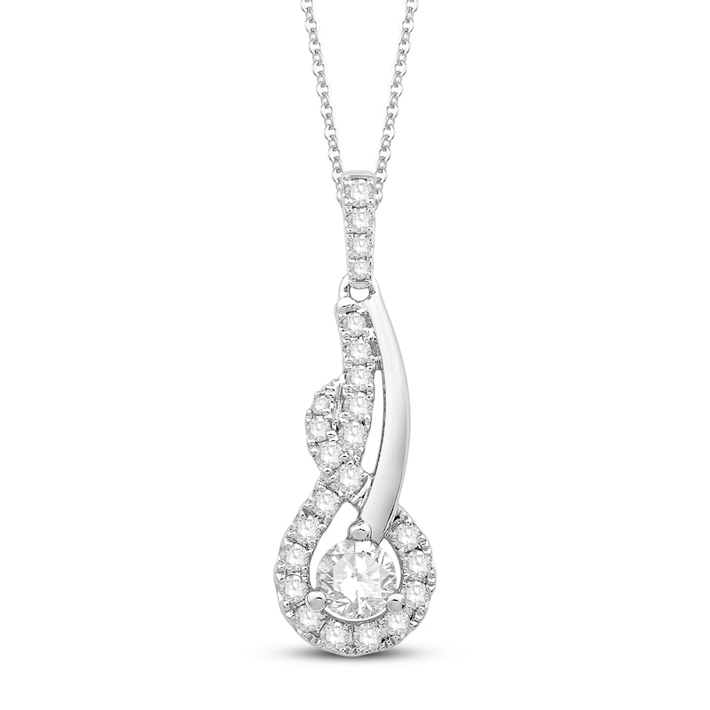 Diamond Necklace 5/8 ct tw Round 10K White Gold | Jared
