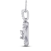 Thumbnail Image 1 of Closer Together Diamond Necklace 1/2 ct tw Round 10K White Gold