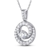 Thumbnail Image 2 of Closer Together Diamond Necklace 1/2 ct tw Round 10K White Gold