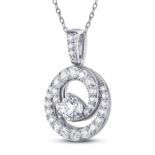 Closer Together Diamond Necklace 1/2 ct tw Round 10K White Gold | Jared