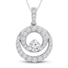 Thumbnail Image 1 of Closer Together Diamond Necklace 1 ct tw Round 14K White Gold