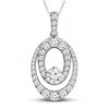 Thumbnail Image 1 of Closer Together Diamond Necklace 1 ct tw Round 14K White Gold