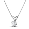 Thumbnail Image 2 of Certified Diamond Solitaire Necklace 1/2 ct tw Round 18K White Gold (SI2/I)