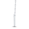 Thumbnail Image 2 of Diamond Heart Necklace 1/10 ct tw Round-cut 10K White Gold