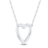 Thumbnail Image 4 of Diamond Heart Necklace 1/10 ct tw Round-cut 10K White Gold