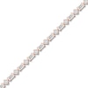 Thumbnail Image 2 of Diamond Tennis Bracelet 1/2 ct tw Round/Baguette-Cut 10K Rose Gold