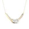 Thumbnail Image 2 of Diamond Necklace 1/2 ct tw Round 10K Yellow Gold