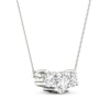 Thumbnail Image 1 of Three-Stone Diamond Necklace 1/2 ct tw Round 10K White Gold