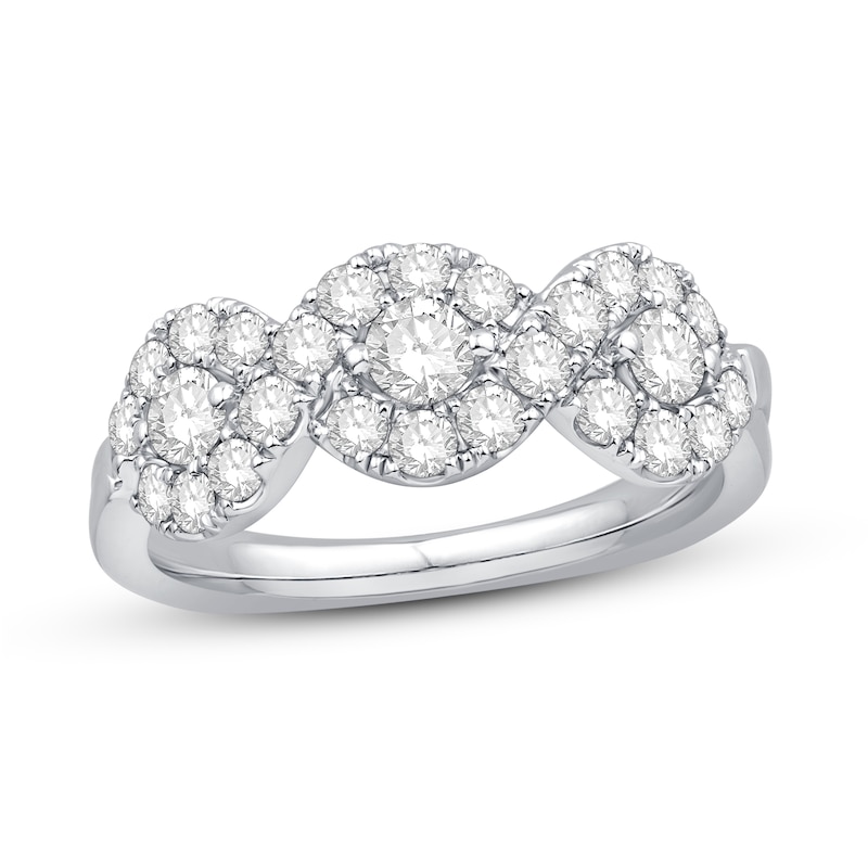 Main Image 1 of Diamond Ring 1 ct tw Round 18K White Gold