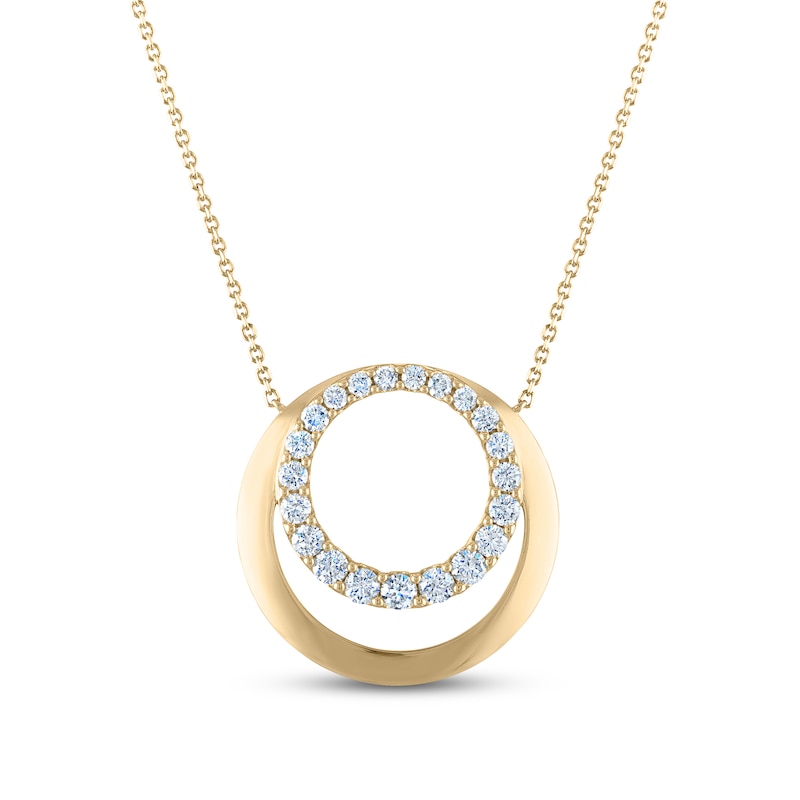 Main Image 1 of Diamond Necklace 3/4 ct tw Round 10K Yellow Gold