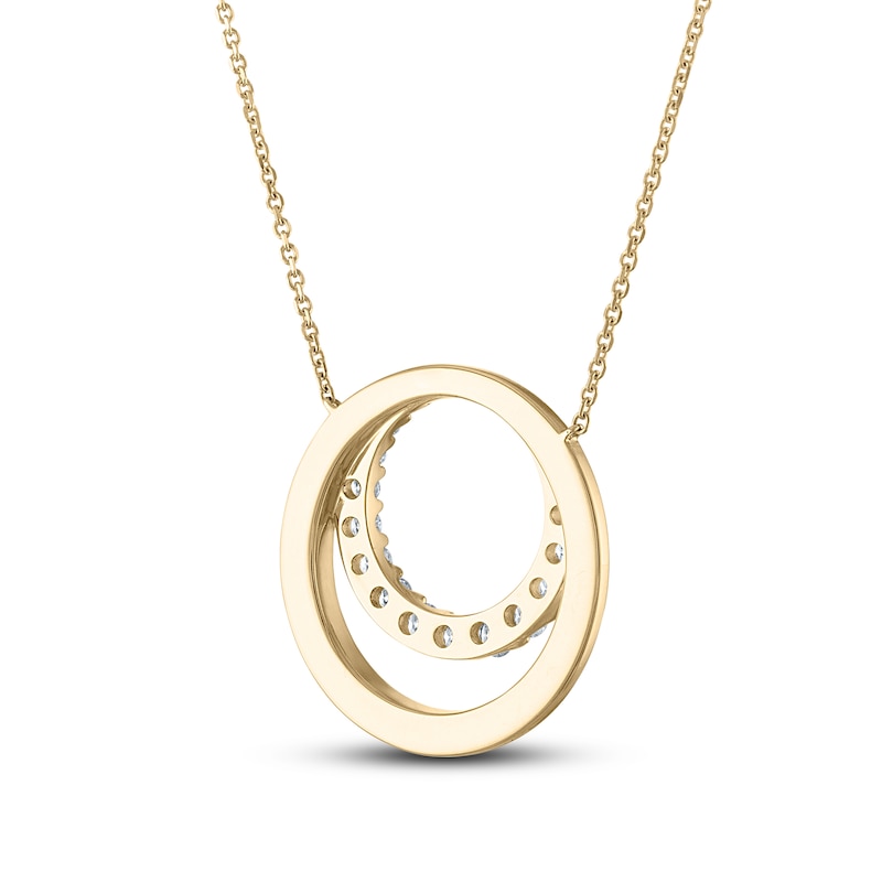 Main Image 3 of Diamond Necklace 3/4 ct tw Round 10K Yellow Gold