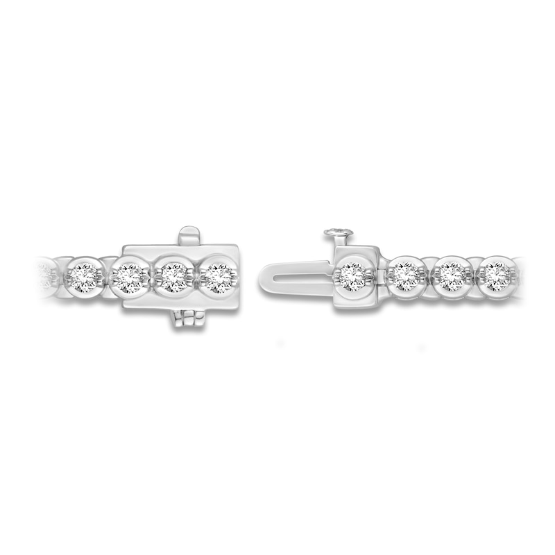 Diamond Tennis Bracelet 3 ct tw Round 18K White Gold