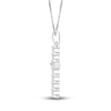 Thumbnail Image 2 of Diamond Cross Necklace 1/2 ct tw Round 14K White Gold