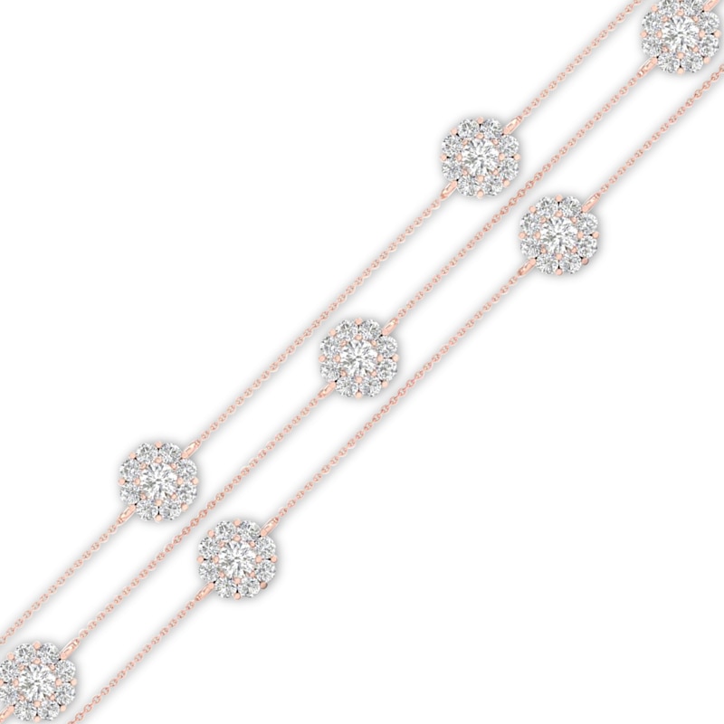 Main Image 1 of Diamond Bracelet 1 ct tw Round 10K Rose Gold