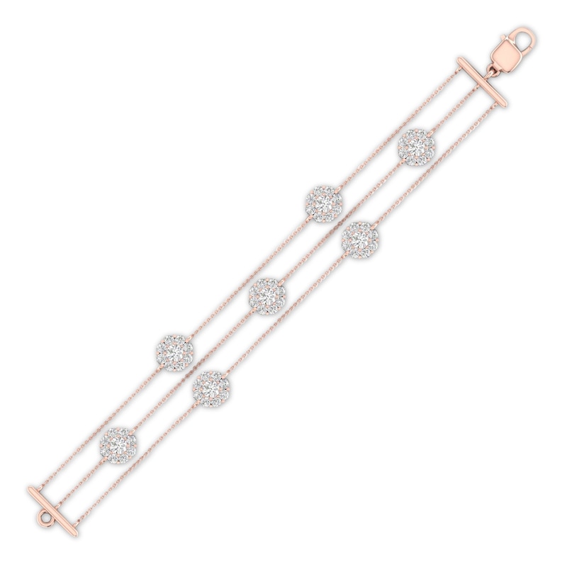 Main Image 2 of Diamond Bracelet 1 ct tw Round 10K Rose Gold