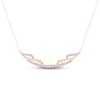 Thumbnail Image 1 of Diamond Necklace 1/5 ct tw Round 10K Rose Gold