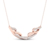 Thumbnail Image 2 of Diamond Necklace 1/5 ct tw Round 10K Rose Gold