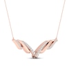 Thumbnail Image 4 of Diamond Necklace 1/5 ct tw Round 10K Rose Gold