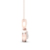 Thumbnail Image 3 of Diamond Necklace 1/4 ct tw Round/Pear-shaped 10K Rose Gold