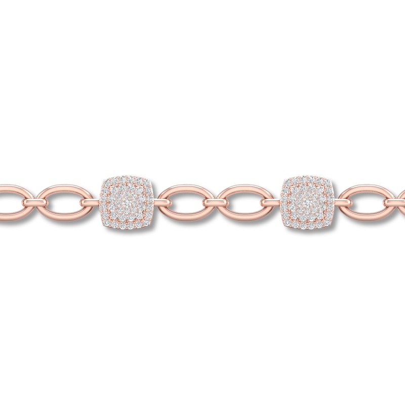 Main Image 2 of Diamond Bracelet 1/2 ct tw Round 10K Rose Gold 7.25&quot;