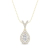 Thumbnail Image 1 of Diamond Necklace 1/4 ct tw Pear-shaped/Round 10K Yellow Gold