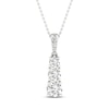 Thumbnail Image 1 of Diamond Pendant Necklace 1/2 ct tw Round 10K White Gold