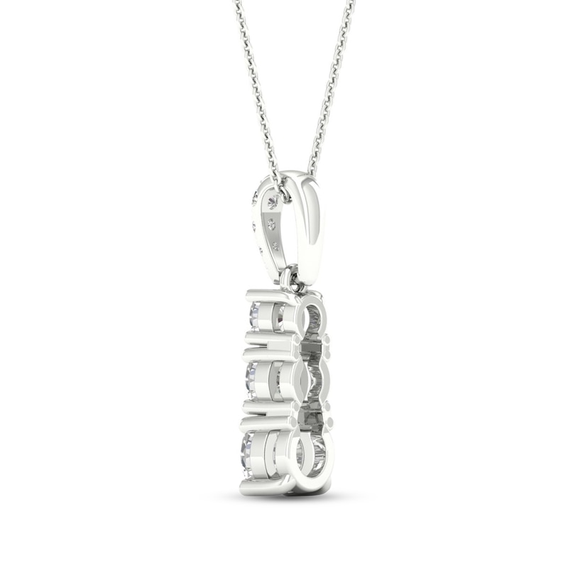 Main Image 4 of Diamond Pendant Necklace 1/2 ct tw Round 10K White Gold