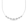 Thumbnail Image 1 of Diamond Necklace 1 ct tw Round/Baguette 14K White Gold