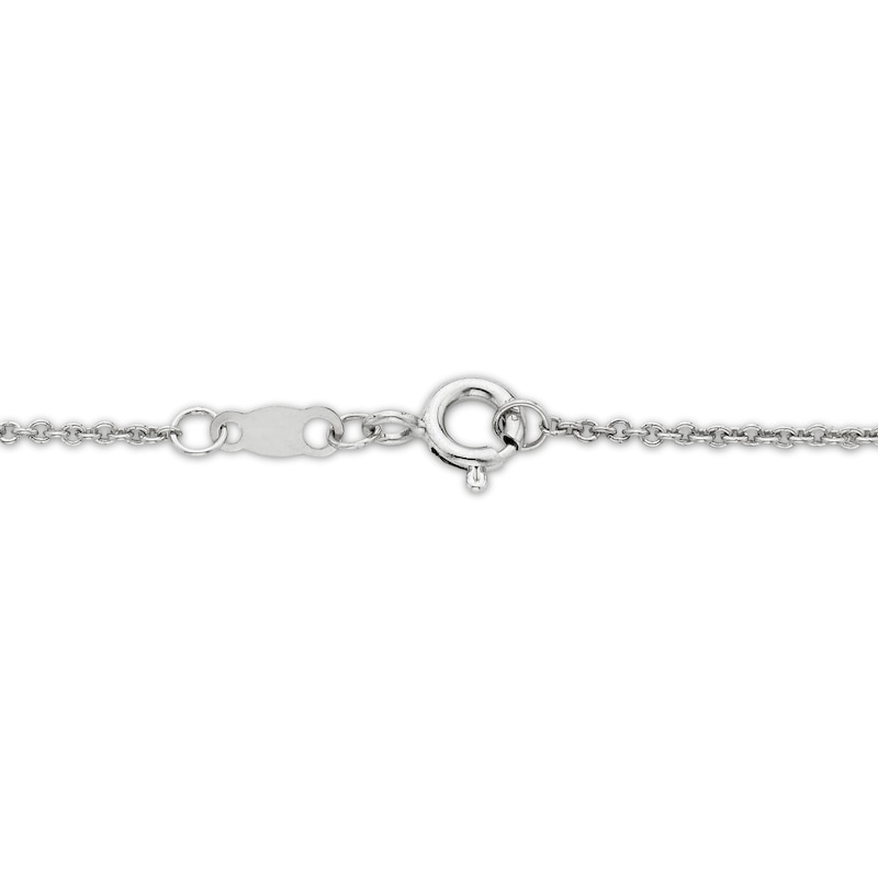 Main Image 2 of Diamond Necklace 1 ct tw Round/Baguette 14K White Gold