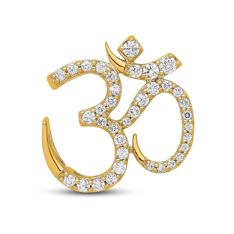 Main Image 1 of Diamond OM Charm 1/2 ct tw Round 14K Yellow Gold