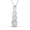 Thumbnail Image 2 of Diamond 3-Stone Pendant Necklace 1 ct tw Round 14K White Gold