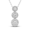 Thumbnail Image 1 of Diamond 3-Stone Pendant Necklace 1/2 ct tw Round 10K White Gold