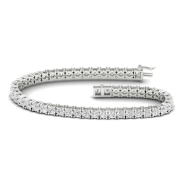 Lab-Created Diamond Tennis Bracelet 10 ct tw Round 14K White Gold