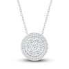 Thumbnail Image 1 of Diamond Pendant Necklace 1/2 ct tw Round 10K White Gold 18&quot;