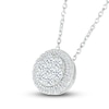 Thumbnail Image 2 of Diamond Pendant Necklace 1/2 ct tw Round 10K White Gold 18&quot;