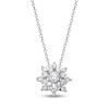 Thumbnail Image 0 of Diamond Cluster Necklace 3/8 ct tw Round 14K White Gold 18"