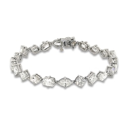 Jared Atelier Diamond Tennis Bracelet 14-1/8 ct tw Round/Cushion/Princess/ Oval/Marquise/Emerald Platinum 7.5&quot;