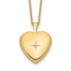 Thumbnail Image 1 of Heart Locket Necklace Diamond Accents 14K Yellow Gold 18&quot;