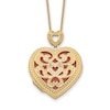 Thumbnail Image 1 of Heart Locket Necklace Diamond Accents 14K Yellow Gold 18&quot;