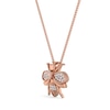 Thumbnail Image 2 of Diamond Bumble Bee Pendant Necklace 1/6 ct tw Round 10K Rose Gold 18&quot;