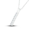 Thumbnail Image 2 of Diamond Pendant Necklace 1/4 ct tw Round 10K White Gold 18&quot;