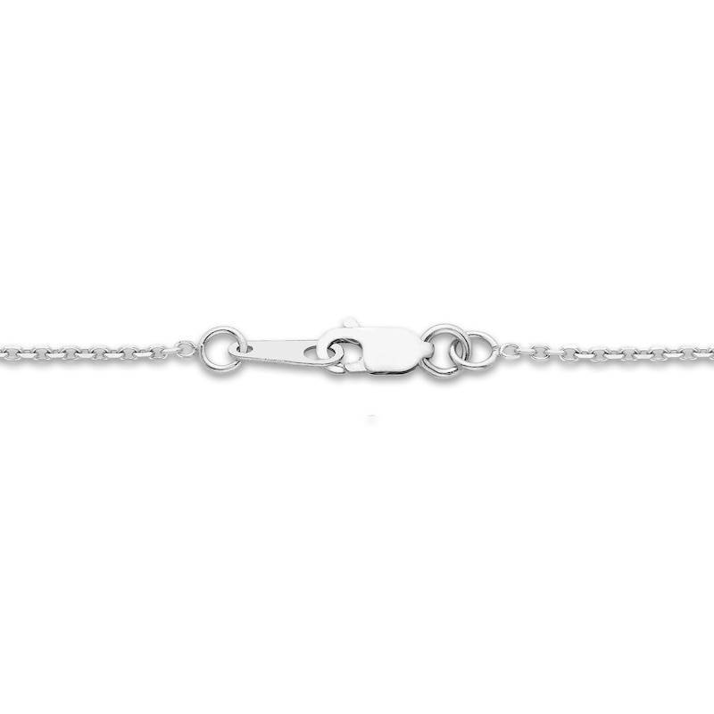 Main Image 3 of Diamond 3-Stone Pendant Necklace 1/2 ct tw Pear/Round 10K White Gold